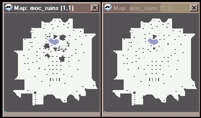 руины стали гуще<br />слева новая карта, справа старая